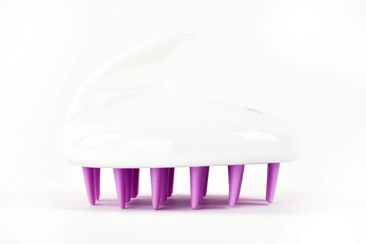 Scalp Massager Dandruff Brush - for Exfoliating Treatment, Shampoo Scrubbing, and Hair Growth (Purple)