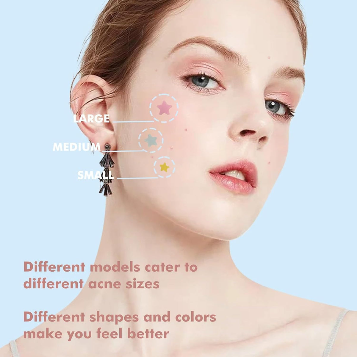 Pimple Patches for Face 304PCS, Hydrocolloid Star Zit Acne Patches