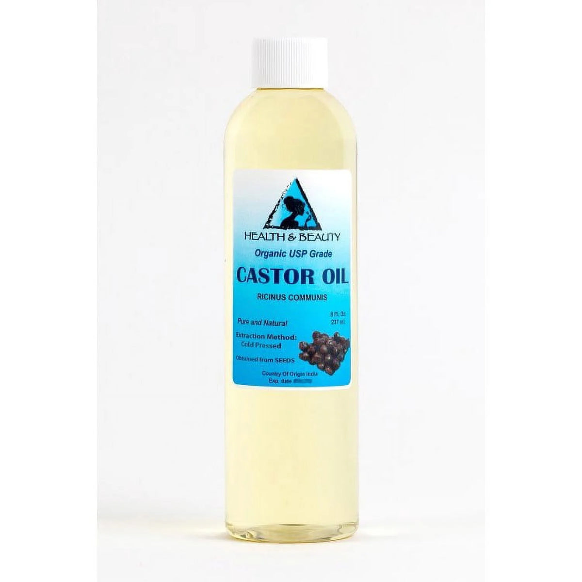 Castor Oil Organic USP Grade Hexane Free Cold Pressed Premium Fresh Pure 8 Oz