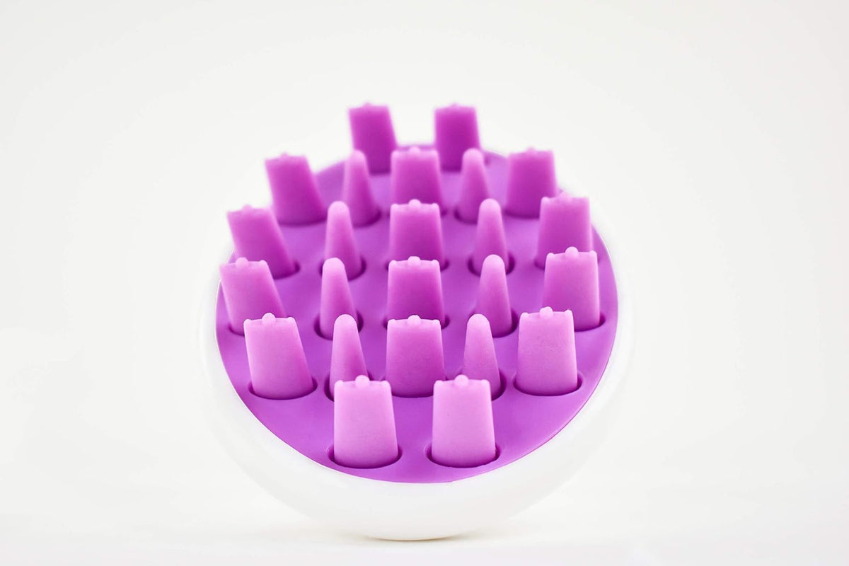 Scalp Massager Dandruff Brush - for Exfoliating Treatment, Shampoo Scrubbing, and Hair Growth (Purple)