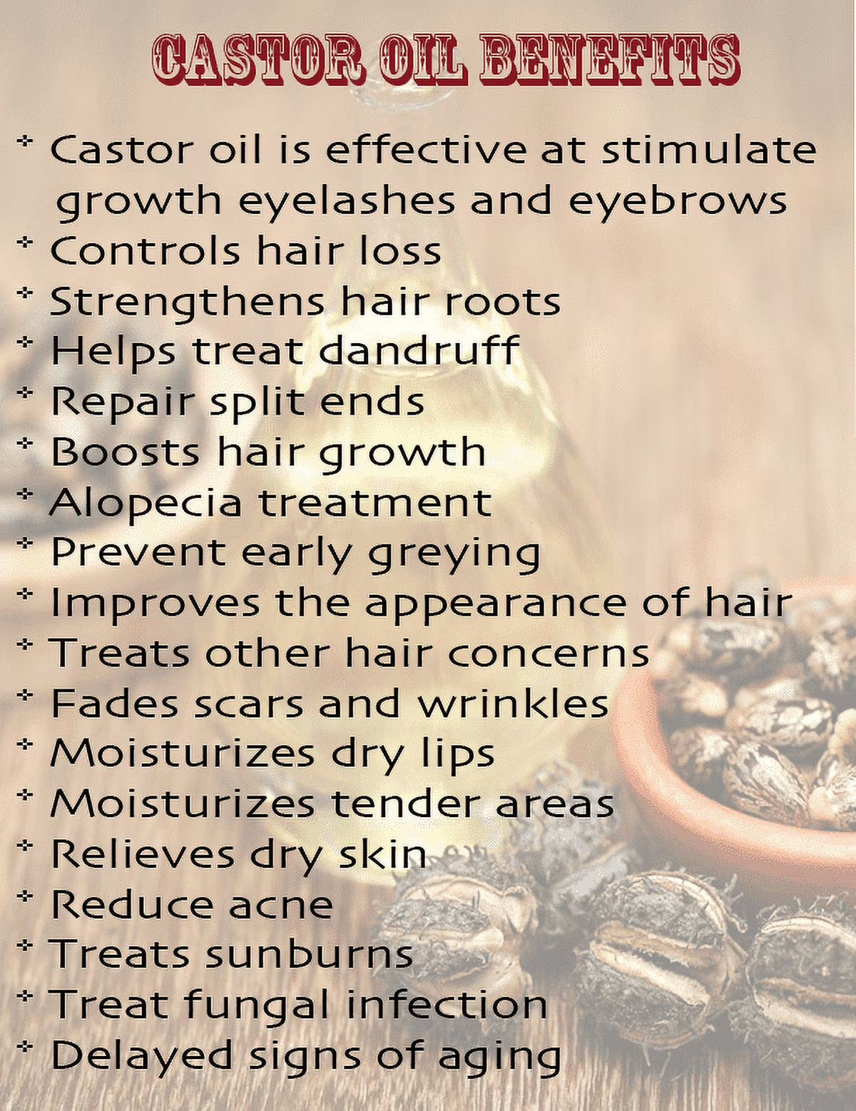 Castor Oil Organic USP Grade Hexane Free Cold Pressed Premium Fresh Pure 8 Oz