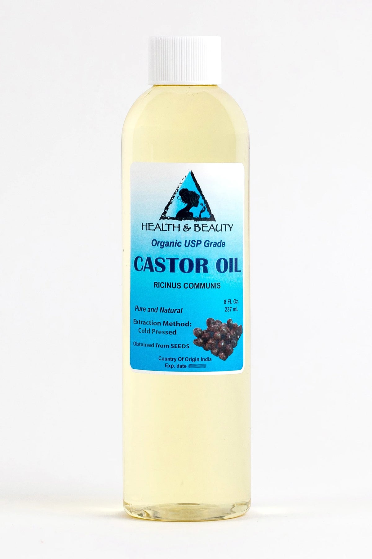 Castor Oil Organic USP Grade Hexane Free Cold Pressed Premium Fresh Pure 8 Oz