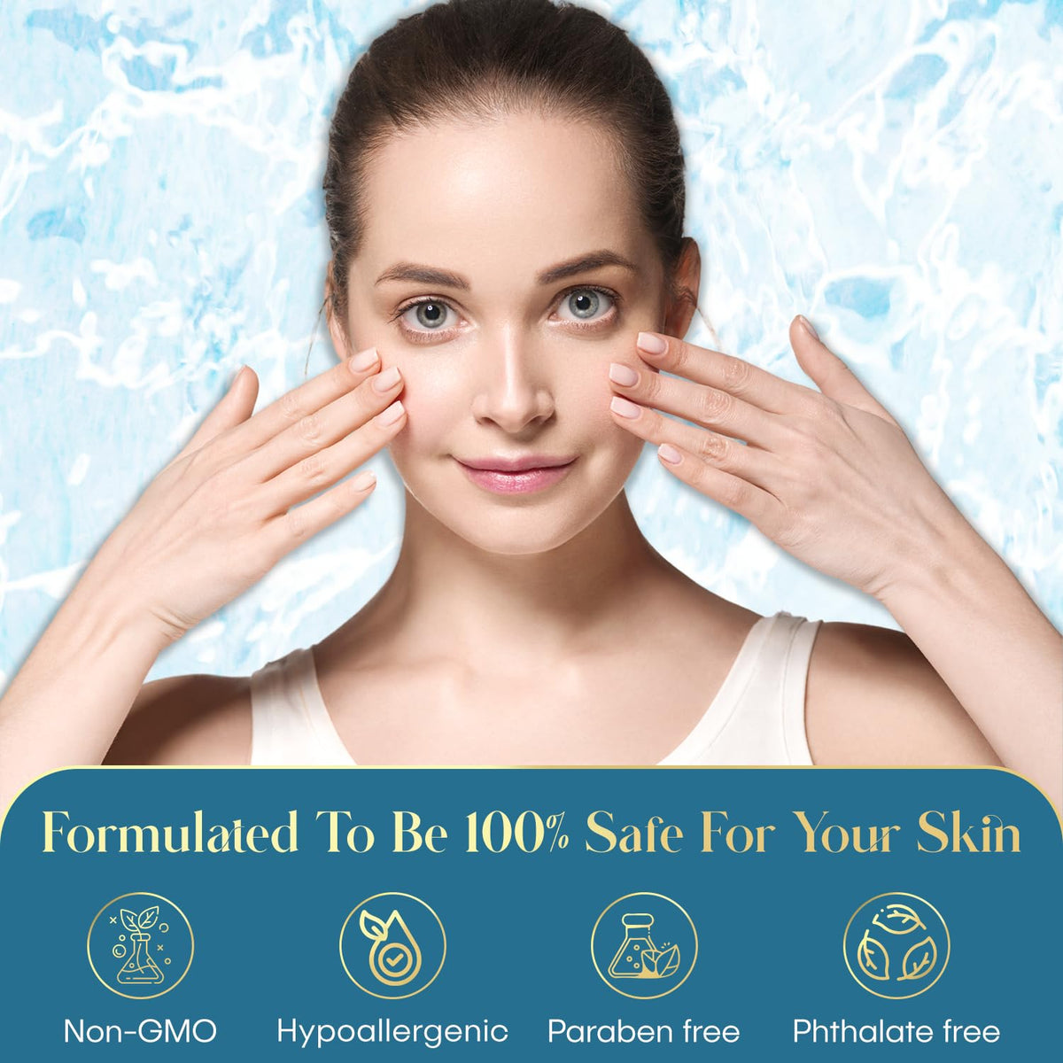 Hyaluronic Acid & Collagen Wrinkle Reducing Serum - Deep Hydration, Plumps & Smooths Skin - Dermatologist Tested, Clean Beauty, Korean Skin Care - 1.69 FL.OZ.